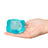 Blue Scrunchems Textured Sugar Cube resting on an open palm