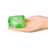 Green Scrunchems Textured Sugar Cube resting on an open palm