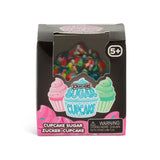 Scrunchems Sugar Cupcake box front with colourful sprinkle-filled cupcake visible in window