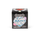 Front of Scrunchems Sugar Diamond black box showing product name, sparkly gem illustrations and warning label
