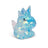 Blue holographic glitter Scrunchems Sugar Unicorn squishy with wings and horn isolated on white background