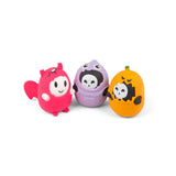 Scrunchems Switch N Squeeze Ghost — all three designs: pink devil, purple reaper, orange pumpkin