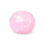 Pink iridescent glitter Scrunchems Sparkly Squish Ball on white background