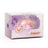 Purple glitter squishy pig toy in clear Sparkly Piggy branded packaging