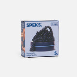 Speks Crags Indigo small magnetic fidget putty packaging, sensory desk toy