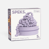 Speks Crags Lavender small magnetic fidget putty packaging, sensory desk toy