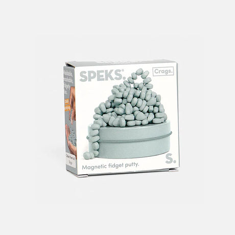 Speks Crags Sage small magnetic fidget putty packaging, sensory desk toy