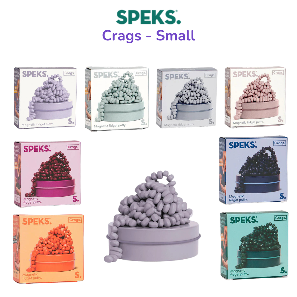 Speks Crags Small magnetic fidget putty all eight colourways, sensory desk toy set