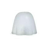 White ghost shaped Speks Gump memory gel squishy toy on a plain white background