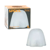 Speks Gump Ghost squishy toy packaging box beside the ghost shaped memory gel toy itself