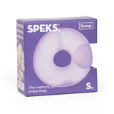 Mist Speks Gump Loop memory gel stress ring packaging, fidget toy