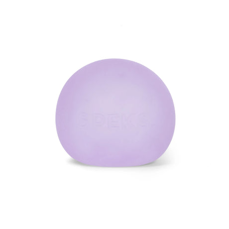 Single lilac Mist Speks Gump Original memory gel stress ball on a white background