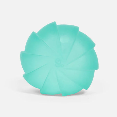 Speks Gump Surface stress ball in teal Sea Glass Edge colour, showing swirl surface texture