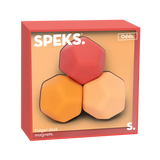 Speks Odds Orange Planes silicone fidget magnet set, red orange packaging