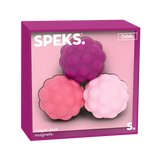 Speks Odds Purple Bumps silicone fidget magnet set, pink purple packaging