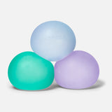 Three Speks Original Gump memory gel squishy balls in teal, blue and lilac