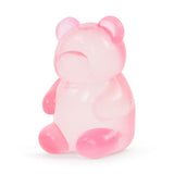 Pale pink translucent jelly bear fidget toy, soft squishy sensory stress toy