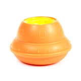 Squeezy Alien UFO Pop Out orange squeeze toy, side view