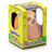 Orange Squeezy-O sloth stress toy in yellow window box packaging with choice of four colours