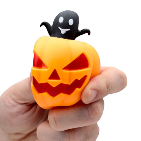 Squeezy Pumpkin Ghost Halloween Pop Out Fidget Toy