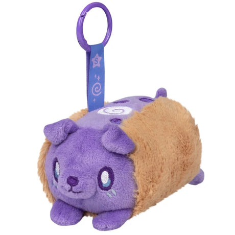 Purple Blueberry Cobbler Squishable Dachshund Dessert Doggies plush keychain with clip