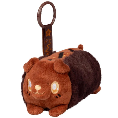 Brown Double Fudge Squishable Dachshund Dessert Doggies plush keychain with clip