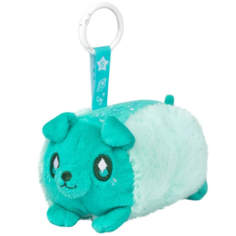 Teal Rock Candy Squishable Dachshund Dessert Doggies plush keychain with sparkly eyes