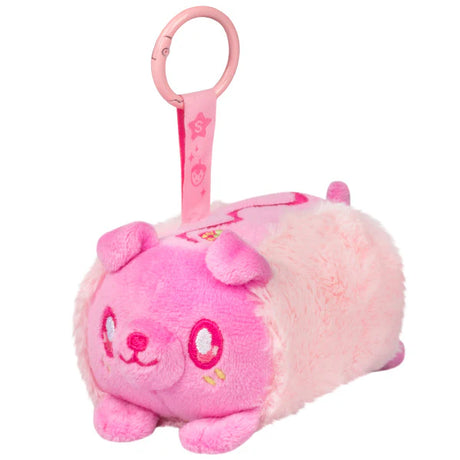 Pink Strawberry Sherbert Squishable Dachshund Dessert Doggies plush keychain with clip