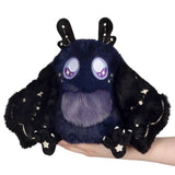 Squishable Mini Midnight Mothman navy black plush wings open held in hand