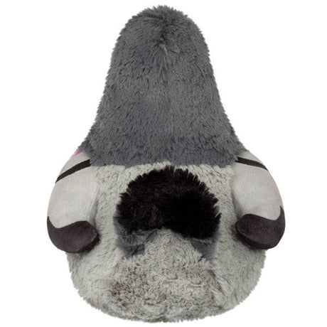 Squishable Mini Pigeon grey plush back view