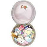 Squishable Mini Trash Can plush open lid view showing illustrated food trash lining