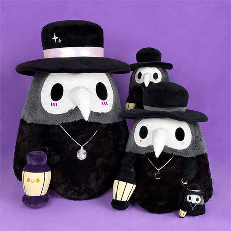 Squishable Mysterious Doctor Plague full size range mini to large purple background