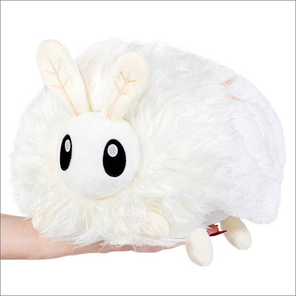 Squishable Poodle Moth large white fluffy plush held in hand front view