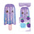 Purple blackberry kawaii squishy glitter pop fidget toy shown next to its blackberry-themed retail packaging