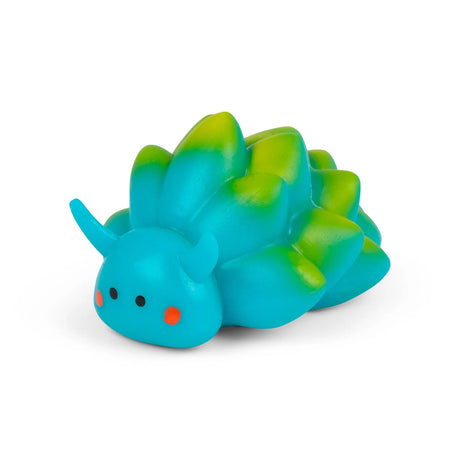 Close-up of blue and green neon gradient squishy sea sheep fidget toy