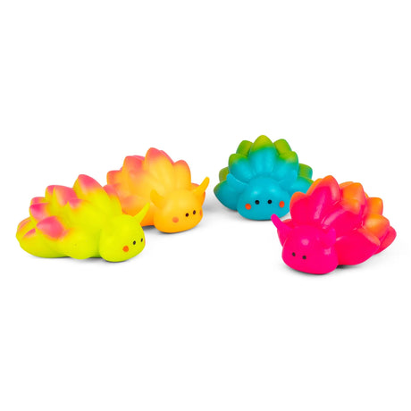 Four neon squishy sea sheep fidget toys grouped together showing all colourways