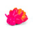Close-up of pink and orange neon gradient squishy sea sheep fidget toy