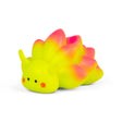 Close-up of yellow and pink neon gradient squishy sea sheep fidget toy