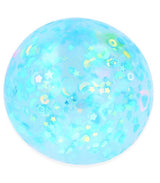 Stretch N Squeeze Confetti Ball blue iridescent star sequin sensory stress ball