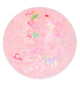 Stretch N Squeeze Confetti Ball pink iridescent confetti sensory fidget ball