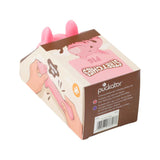 Stretchies Pig squishy toy box side panel showing Puckator branding and product barcode