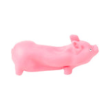 Side profile of a pink Stretchies Pig sand-filled squishy sensory fidget toy