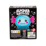 Back of Scrunchems Sugar Axolotl retail box showing product name and safety information