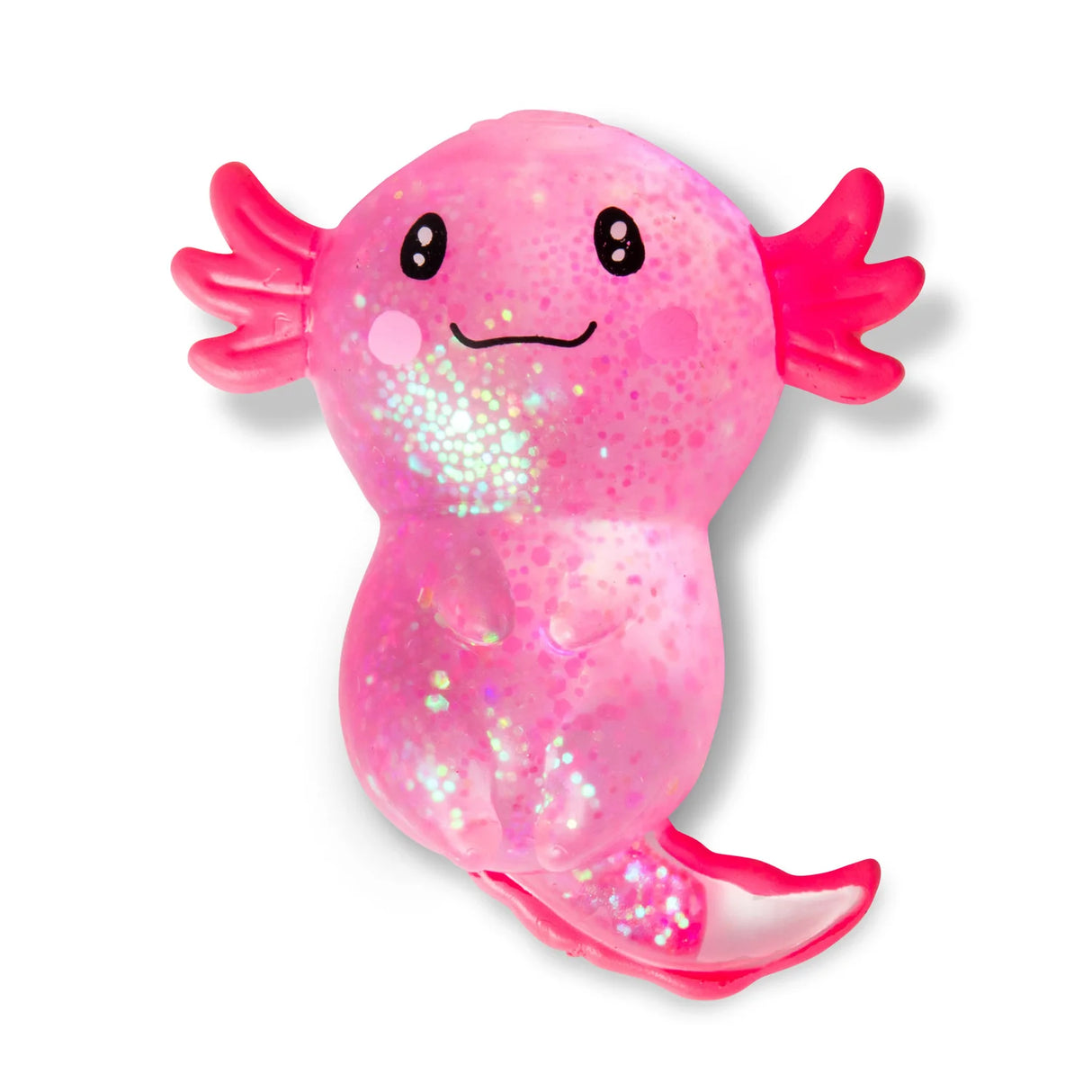Pink large Sugar Axolotl squishy displayed upright on white background showing full kawaii design