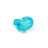 Blue glitter Sugar Highland Cow squishy stress toy on white background