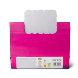 Reverse of the Sugar Highland Cow branded display box showing multilingual product information