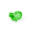 Green glitter Sugar Highland Cow squishy stress toy on white background