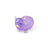 Purple glitter Sugar Highland Cow squishy stress toy on white background