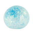 Super Squidge Galaxy Glitter Ball blue holographic glitter squishy sensory stress fidget toy on white background