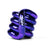 Purple metallic Tangle Jr. fidget toy coiled into its resting spiral shape showing chrome finish